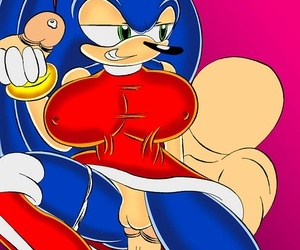  manga Sonic The Busty Hedgehog, furry , gender bending 