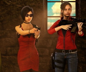 manga d'autres coffre-fort place, ada wong , claire redfield , hairy 