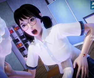 Manga andigg 女子高校生の秘話 부품 3, glasses , schoolgirl uniform 