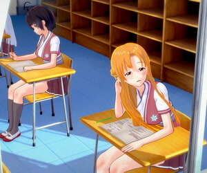 manga junior donker zin 01: een nieuw student.., asuna yuuki , kazuto kirigaya - kirito , netorare , cheating 